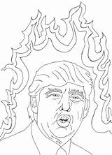 Trump Coloring Pages Book Getcolorings Printable Getdrawings Color sketch template