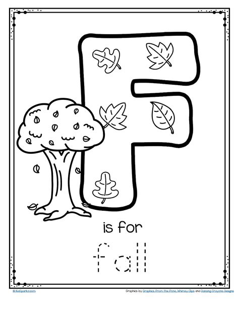 fall trace  color letter printable