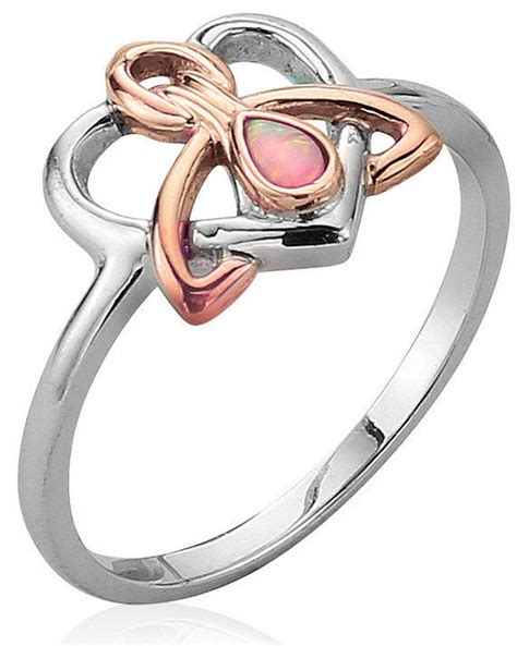 clogau ring dwynwen opal silver gold  silver rings opal rings rings