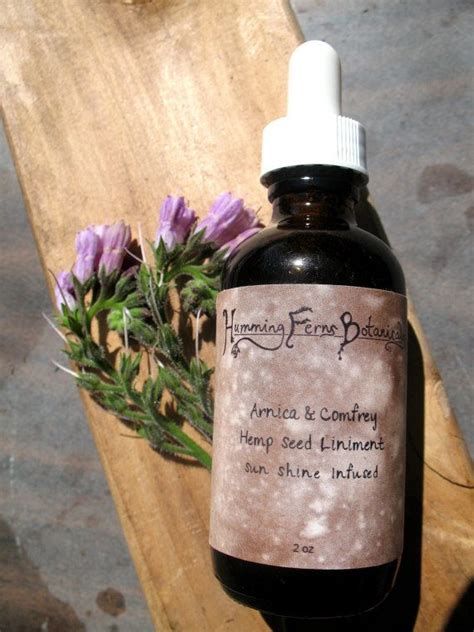 Arnica And Comfrey Sun Infused Cold Pressed By Hummingfernsbotans Hemp
