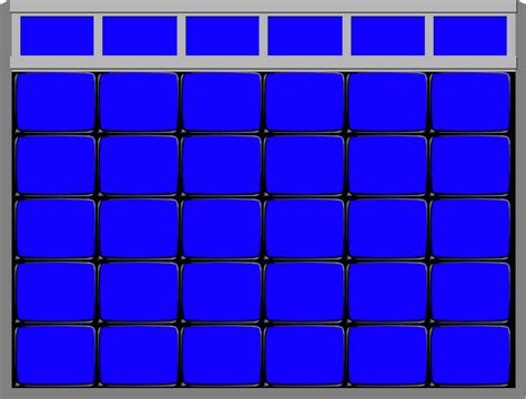 blank jeopardy template white gold