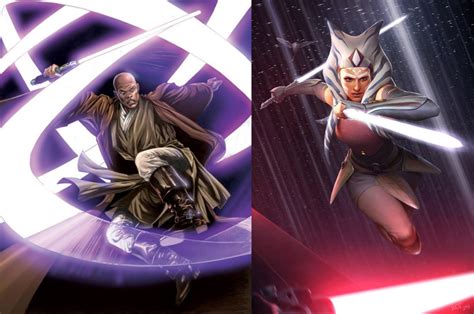 mace windu and ahsoka tano vs darth vader and darth maul battles comic vine