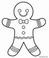 Gingerbread Coloring Man Pages Printable Kids sketch template