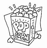 Popcorn Coloring Pages Getcolorings Printable Happy Color sketch template