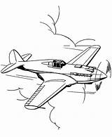 Coloring Pages Mustang Airplane War Plane Drawing Ww2 Planes Step Fighter P51 Getdrawings Getcolorings Colorings sketch template