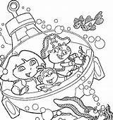 Dora Coloring Pages Explorer Coloriage Kids Drawing sketch template