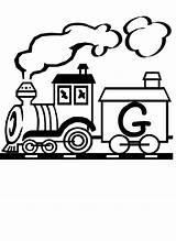 Coloring Alphabet Train Pages Book Kids sketch template