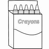 Box Clipart Crayons Coloring Pages Crayon School Clip Cliparts Back Color Library Clipground sketch template