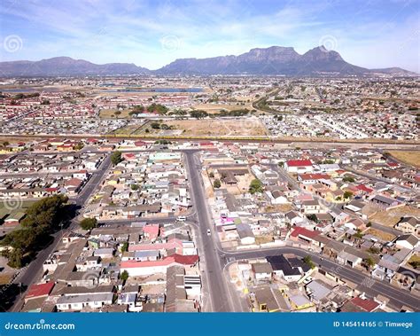 aerial  gugulethu township cape town south africa stock image