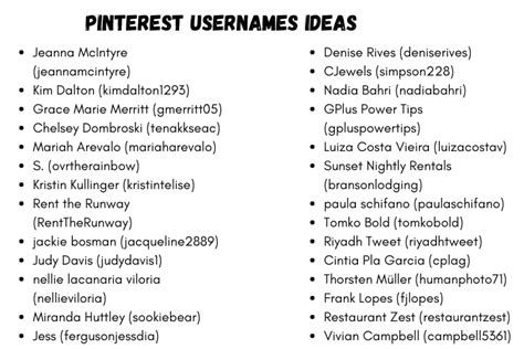 pinterest usernames ideas  usernames  pinterest