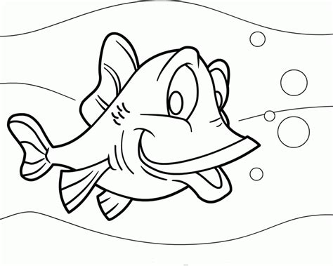 fish outline printable coloring home