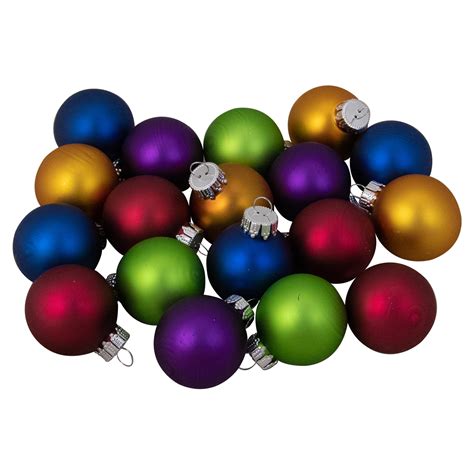 piece multi color vibrant glass ball christmas ornament set