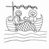 Menschenfischer Miraculous Milagrosa Pescadores Religionsunterricht sketch template