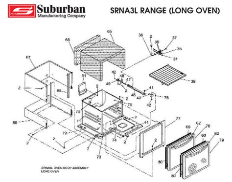 suburban srnal oven section high sky rv parts