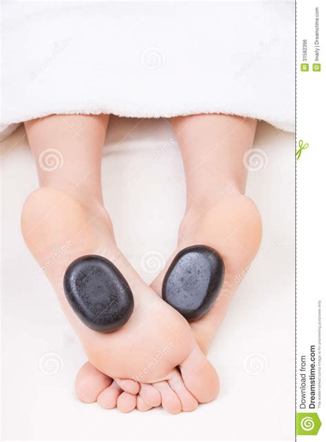 hot stone feet massage royalty free stock image image 31582396