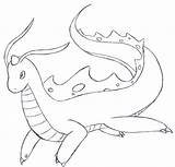 Dragonite Prehistoric Academy sketch template