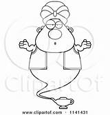Genie Cartoon Careless Chubby Clipart Cory Thoman Outlined Coloring Vector Protected Collc0121 Royalty sketch template