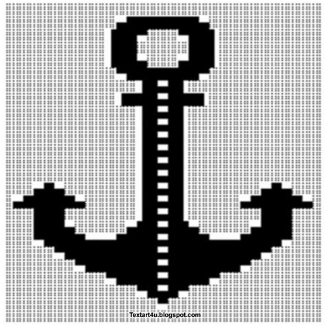 ship anchor ascii text art picture copy paste code cool ascii text