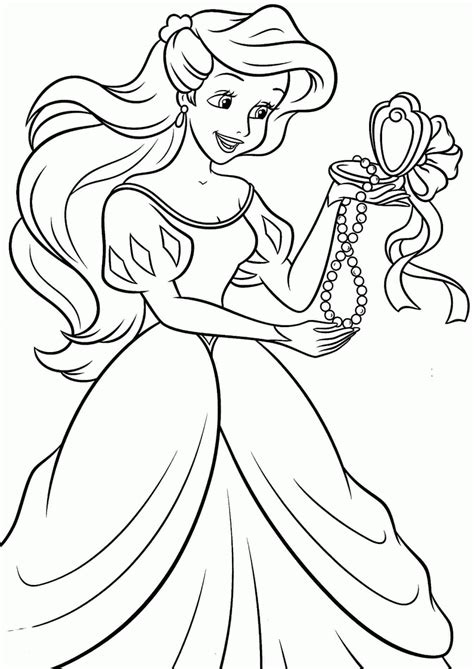 gambar princess coloring pages ariel barbie gianfreda net disney
