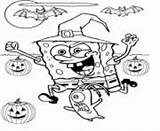 Coloring Halloween Pages Printable Color Spongebob Print Info sketch template