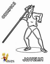 Coloring Pages Olympic Athletics Athlete Sports Javelin Summer Kids Printable Colouring Olympics Book Yescoloring Keeping Moving sketch template