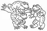 Coloring Frogs Pages Print Frog Kids Color Children Funny Printable Justcolor sketch template