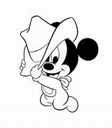 Mickey Mouse Baby Coloring Cute Color Luna sketch template