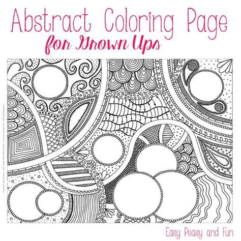 abstract coloring page  adults coloring circles  easy peasy