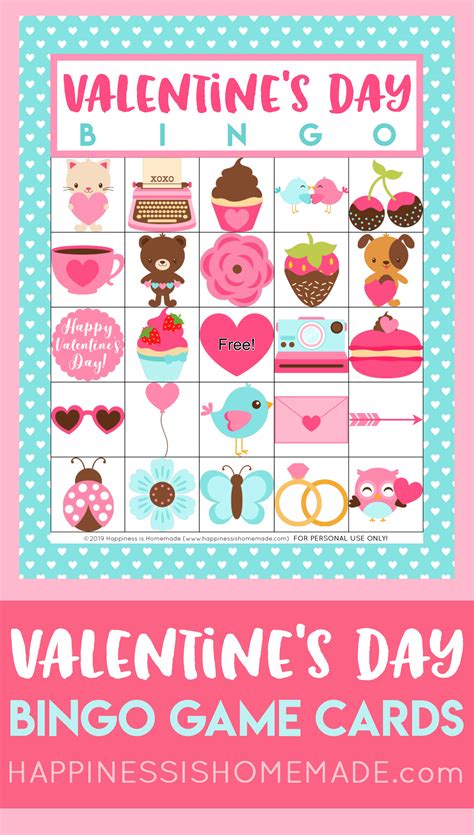 printable valentines day bingo game crazy  projects
