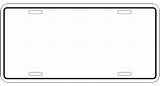 Template Plate License Printable Templates Coloring Sheet Clipart sketch template