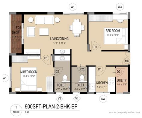 bhk house plan ground floor floorplansclick
