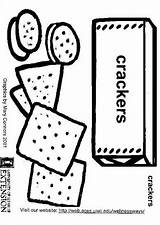 Crackers Galletas Saladas Kleurplaat Educima Imprimir Educolor sketch template