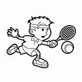 Tennis Coloring Pages Boy Ball Playing Hitting Kids Hit Momjunction Sports Color Printable Bulletin Sport Sheets Little Print sketch template