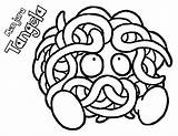 Coloring Tangela Pages Pokemon Doghousemusic sketch template
