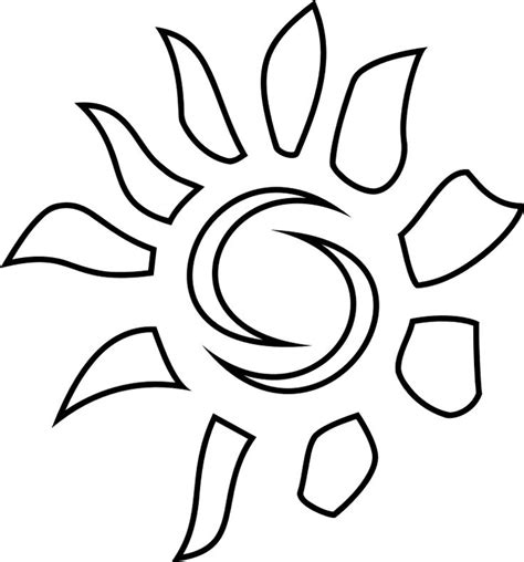 sun icon coloring book sun outline coloring books outline