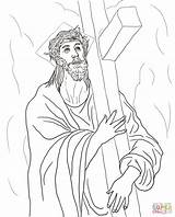 Jesus Cross Coloring Station Pages Second His Carries El Stations Greco Friday Printable Da Colorare Croce Disegni Good Drawing Della sketch template