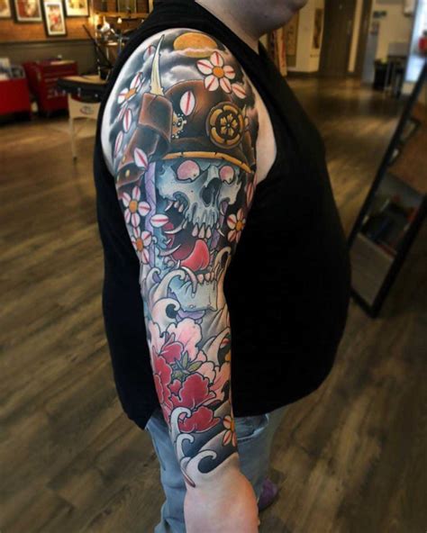 Japanese Skull Tattoo Sleeve Best Tattoo Ideas Gallery