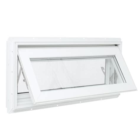 top hinge awning vinyl window white heavy duty lock fresh air  ebay