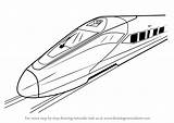 Train Speed Draw High Electric Drawing Step Trains Transportation sketch template