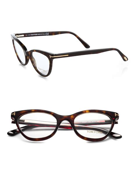 lyst tom ford cat s eye optical glasses in black