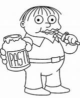 Coloring Ralph Wiggum Pages Simpsons sketch template