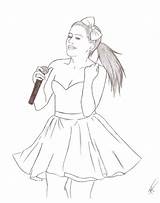 Ariana Grande Coloring Pages Colering Popular Getdrawings sketch template