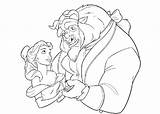 Beast Beauty Coloring Drawing Pages Sheets Disney Getdrawings sketch template