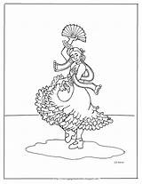 Coloring Pages Flamenco Dancer Getdrawings Getcolorings sketch template