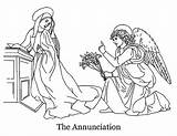 Coloring Mary Pages Annunciation Angel Appears Color Getcolorings Getdrawings sketch template