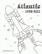 Coloring Shuttle Space Pages Atlantis Realistic Popular Coloringhome sketch template