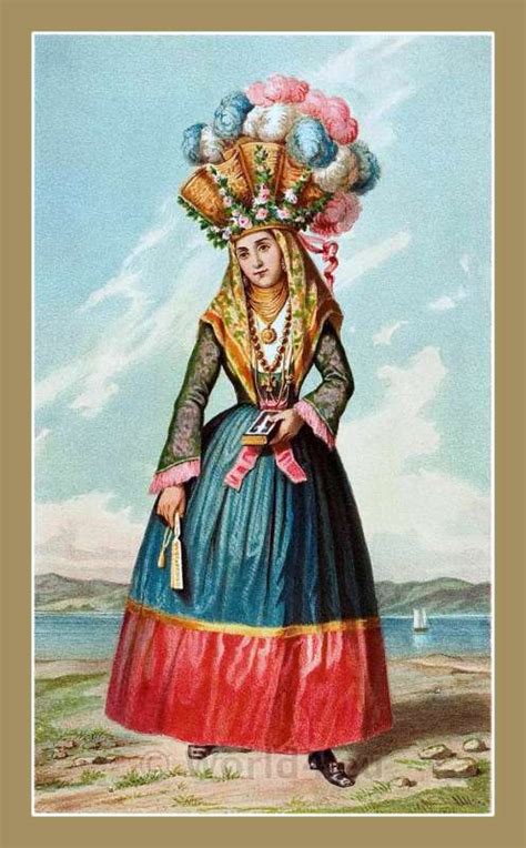 A Girl In Traditional Clothing From Orebić Dubrovnik Neretva Croatia
