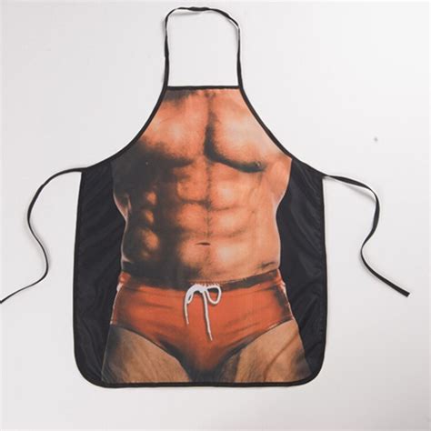1pc Waterproof Funny Novelty Bbq Party Cleanning Apron Woman Apron For