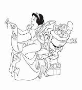 Coloring Christmas Disney Pages Princess Snow Doc Adult sketch template