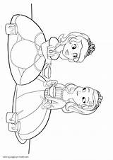 Coloring Sofia Pages Printable Princess First Disney Print Look Other sketch template